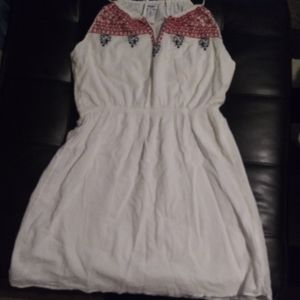 Old Navy white blue red dress